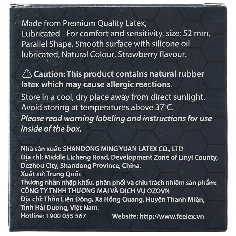 Bao cao su Feelex Invisible hương dâu, siêu mỏng 52mm hộp 3 cái - 4